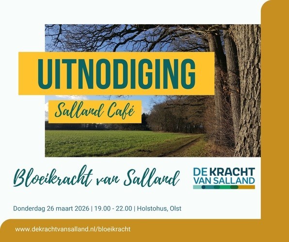 Uitnodiging Salland Caf&eacute;, zie info in lopende tekst.